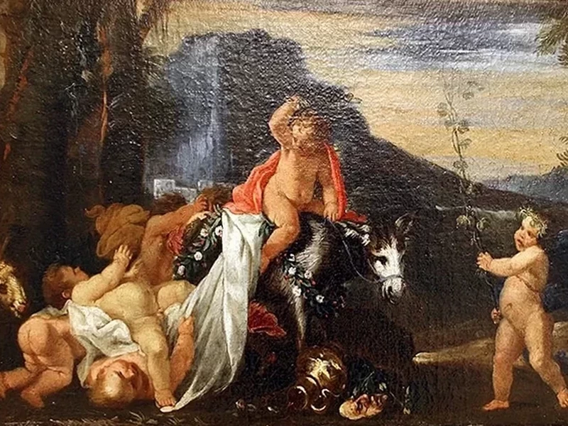 1554-Giovanni Battista Paggi - Allegoria con Bacco bambino
